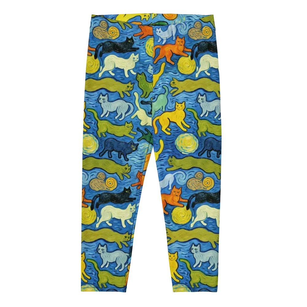Whisker Waves on Capri Leggings — Front