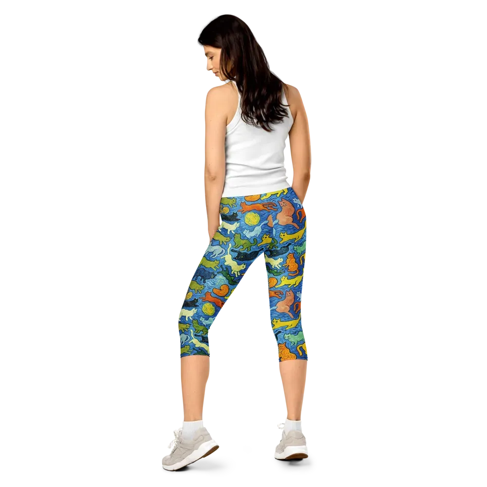 Whisker Waves on Capri Leggings — Back