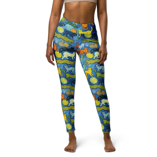 Whisker Waves on a Yoga Leggings