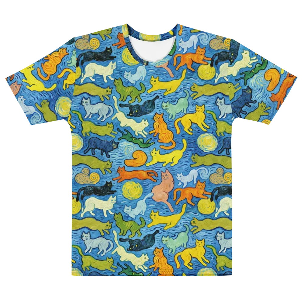 Whisker Waves on Men's Cotton Crew Neck T-Shirt — Front