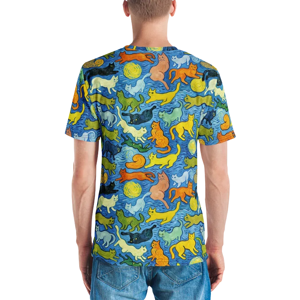 Whisker Waves on Men's Crew Neck T-Shirt — Back