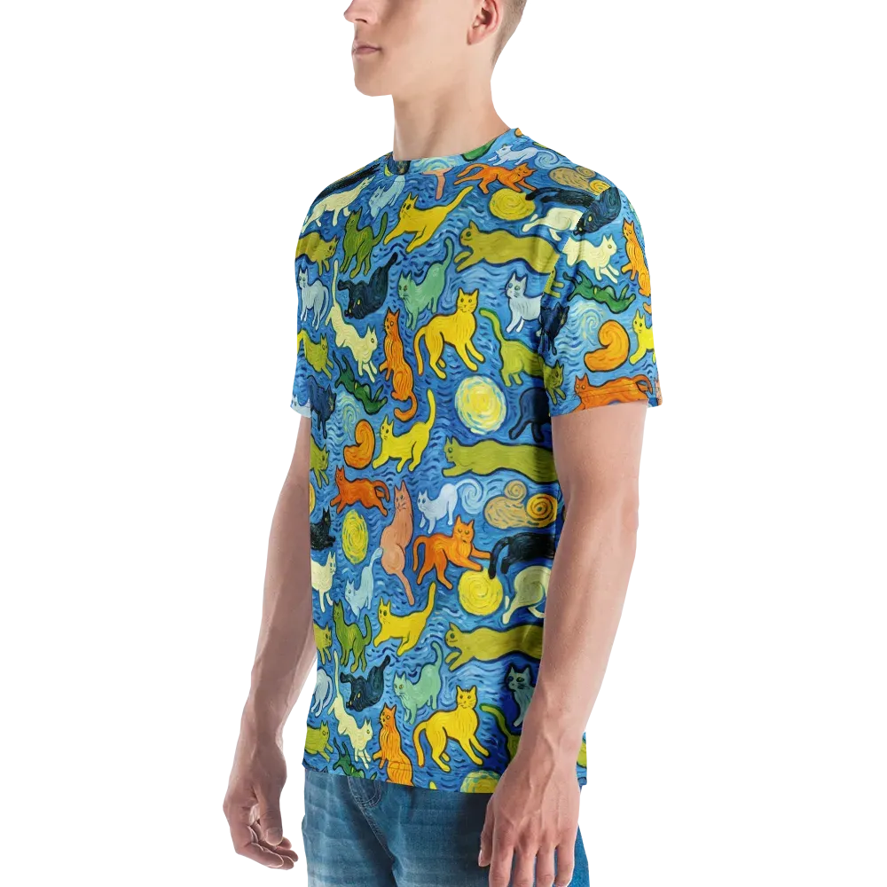 Whisker Waves on Men's Crew Neck T-Shirt — Left