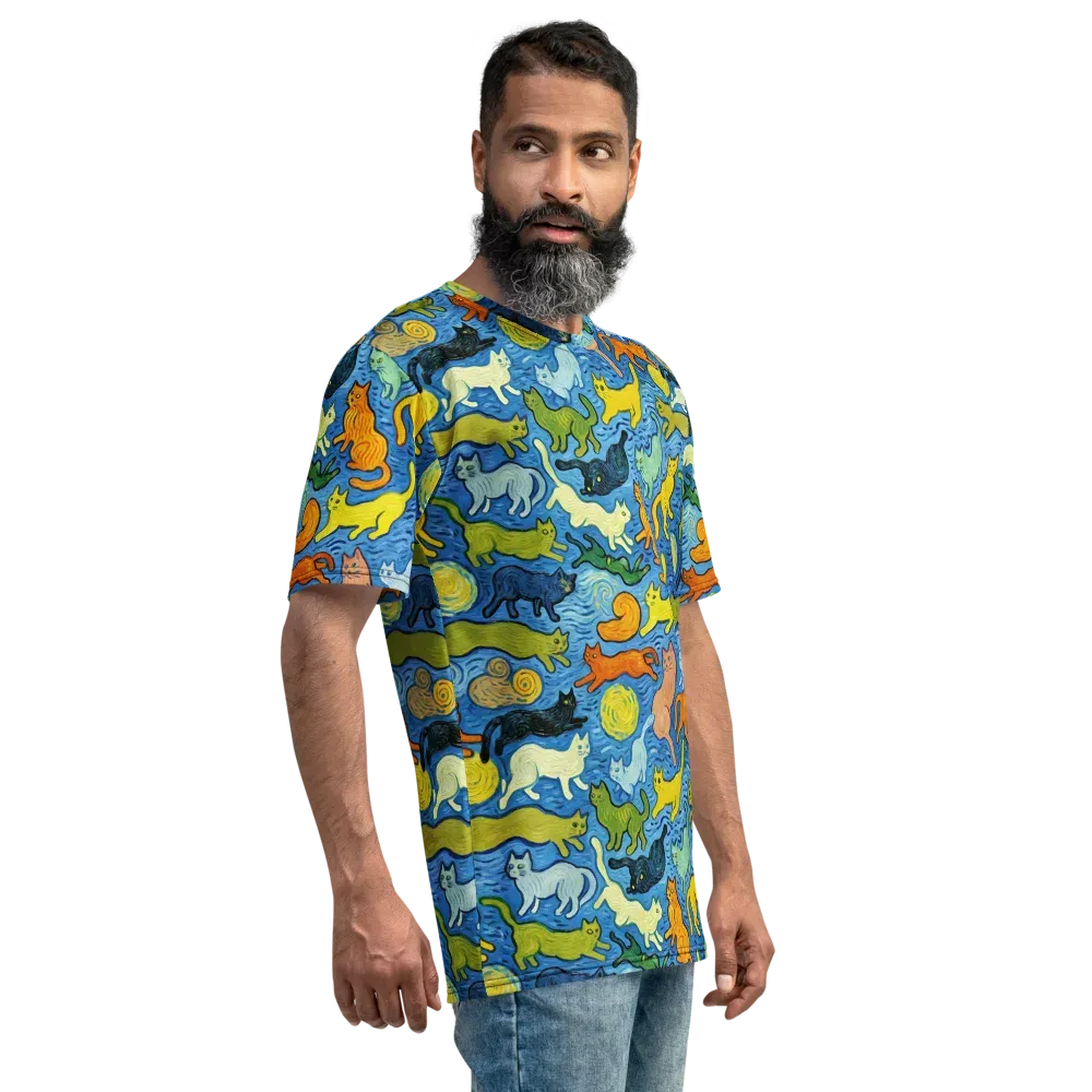 Whisker Waves on Men's Crew Neck T-Shirt — Right