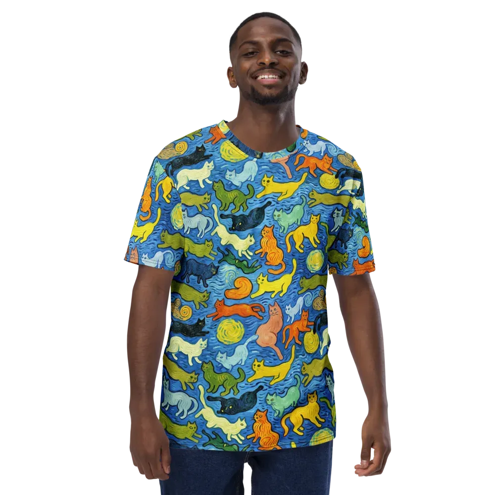Whisker Waves on Men's Crew Neck T-Shirt — Front