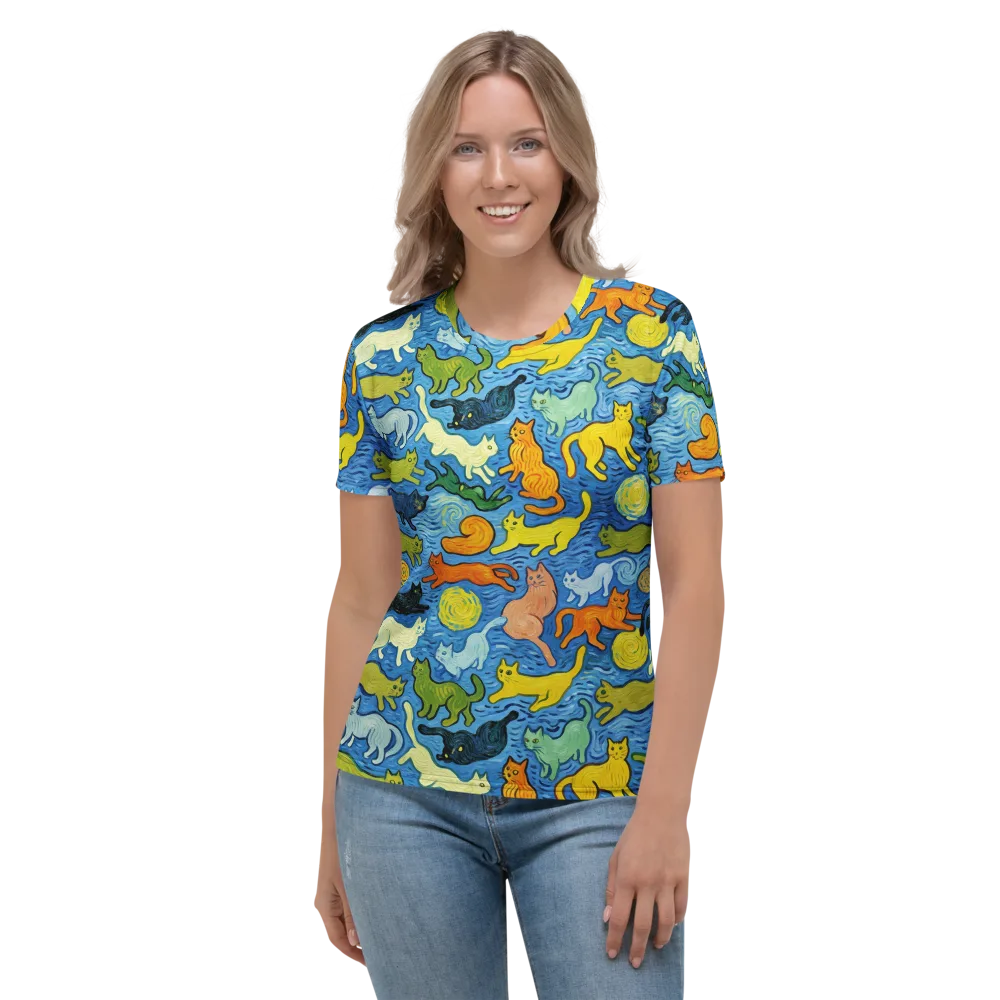 Whisker Waves on Women's Crew Neck T-Shirt — Front
