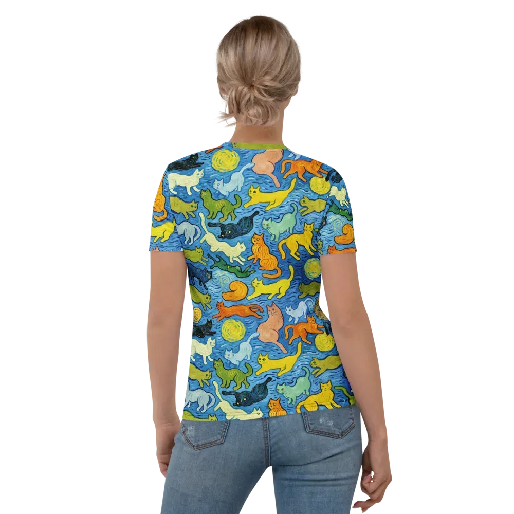 Whisker Waves on Women's Crew Neck T-Shirt — Back