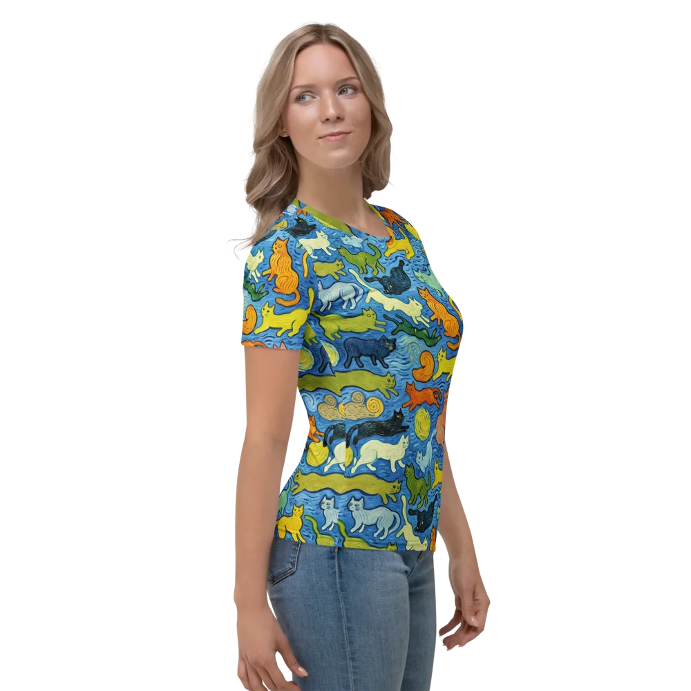 Whisker Waves on Women's Crew Neck T-Shirt — Right