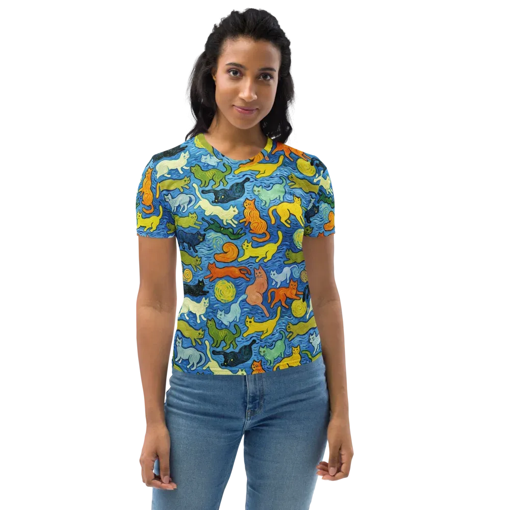 Whisker Waves on Women's Crew Neck T-Shirt — Front