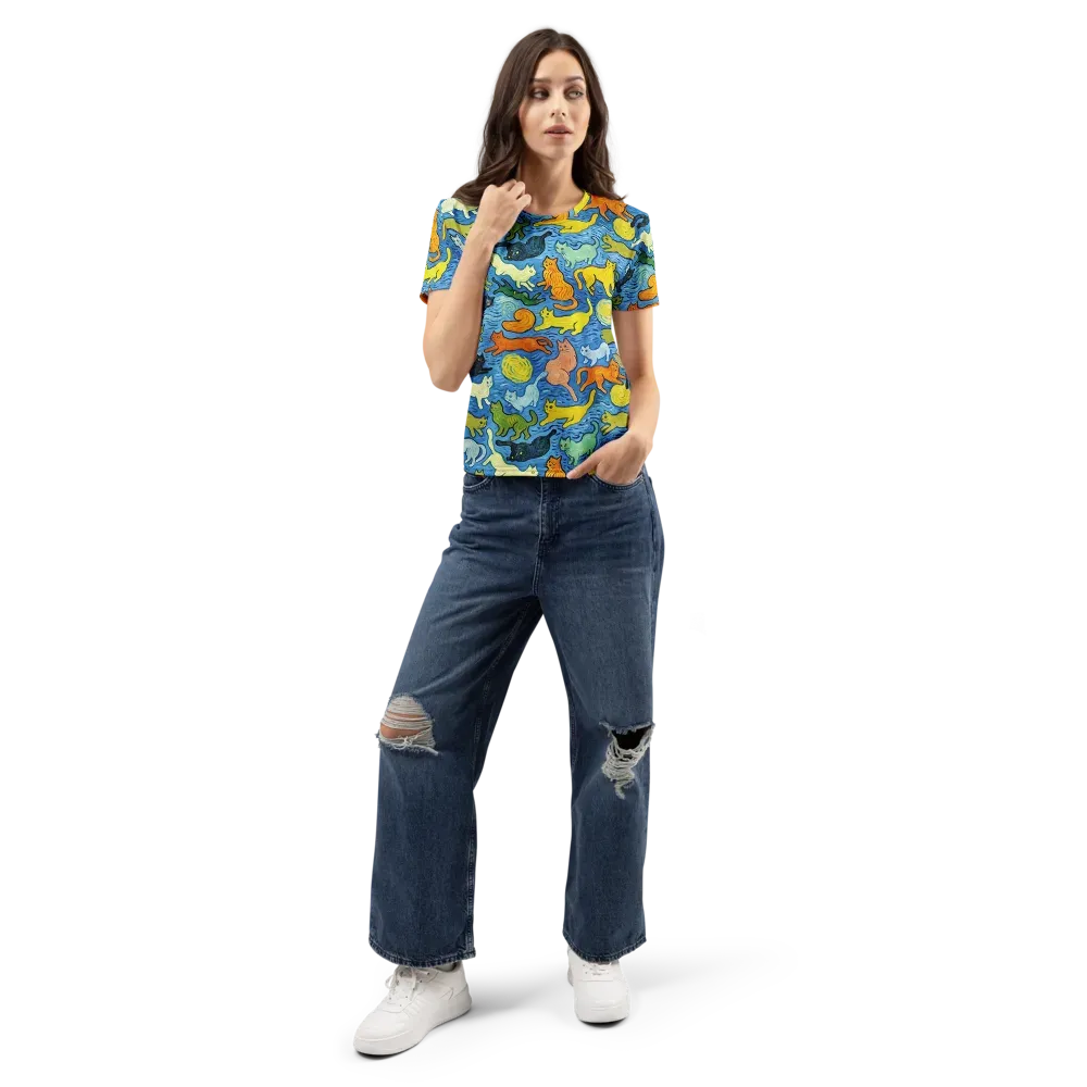 Whisker Waves on Women's Crew Neck T-Shirt — Front