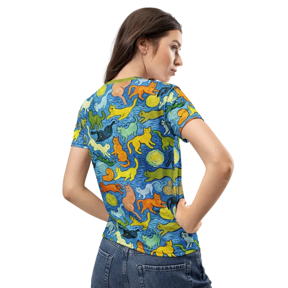 Whisker Waves on Women's Crew Neck T-Shirt — Back