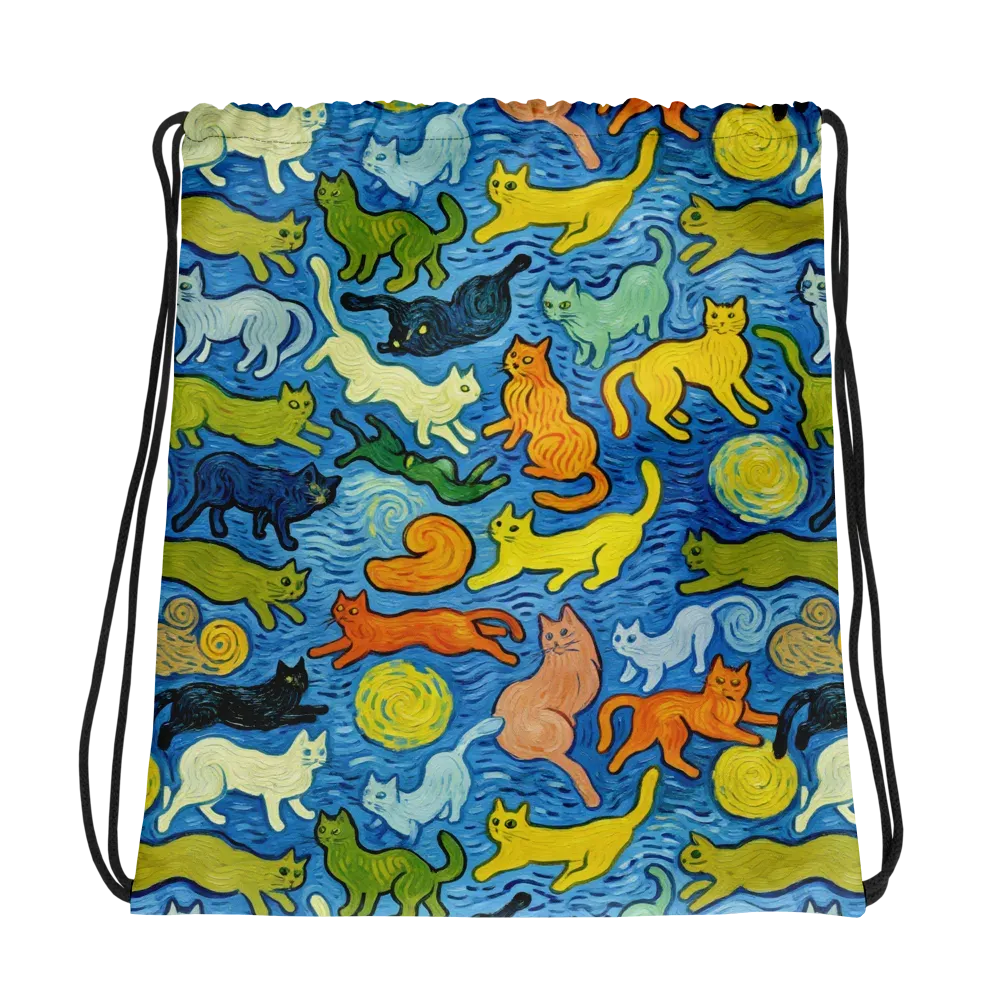Whisker Waves on Drawstring Bag — Photo