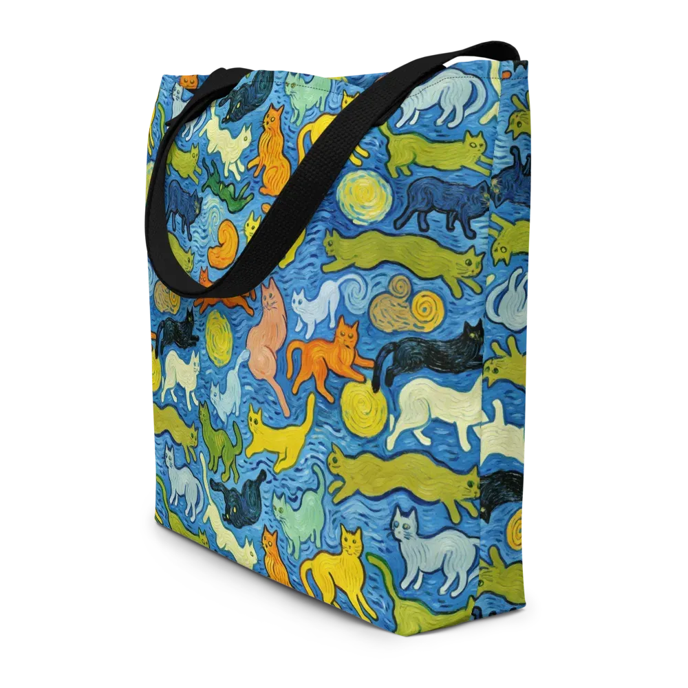 Whisker Waves on Large Tote Bag W/ Pocket — Front