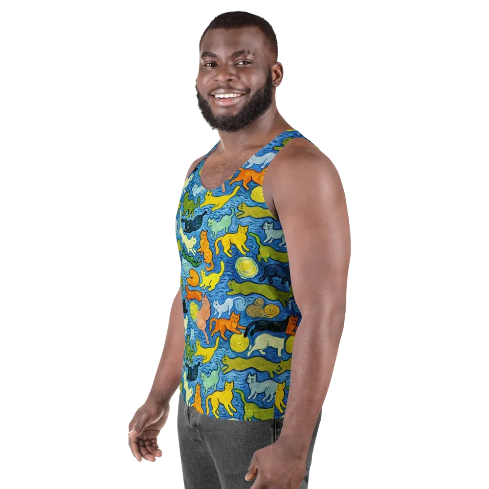 Whisker Waves on Men's Tank Top — Left Front