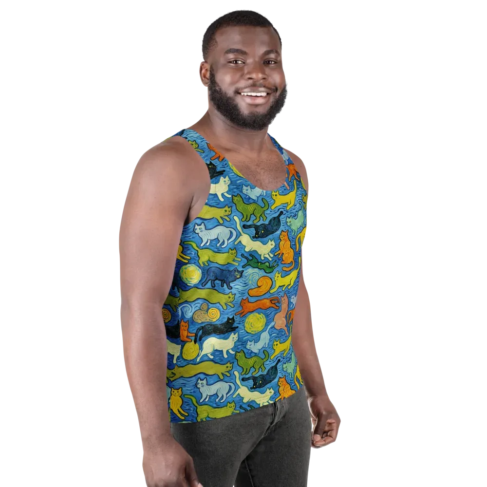 Whisker Waves on Men's Tank Top — Right Front