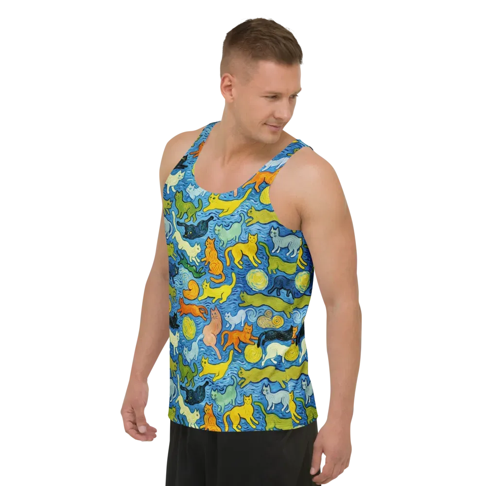 Whisker Waves on Men's Tank Top — Left Front