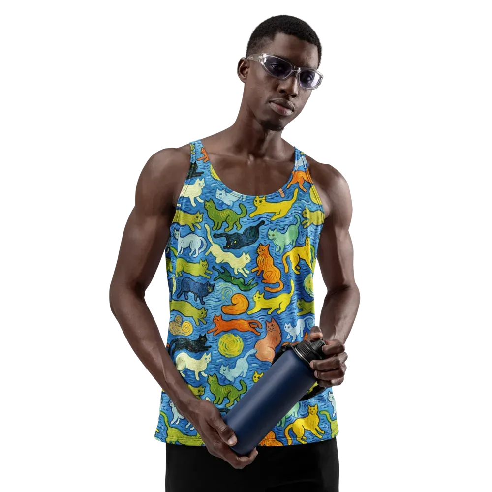 Whisker Waves on Men's Tank Top — Front