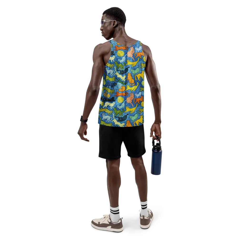 Whisker Waves on Men's Tank Top — Back