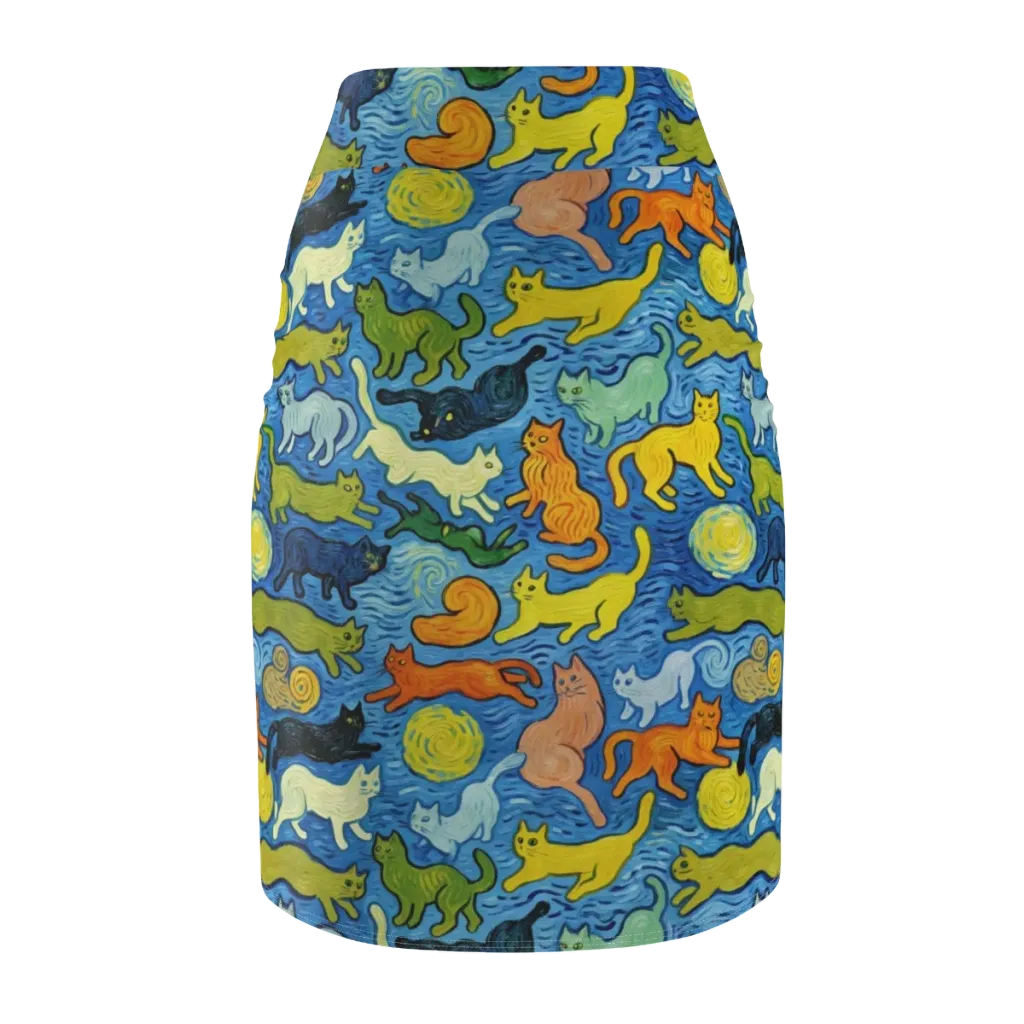 Whisker Waves on Pencil Skirt — Back