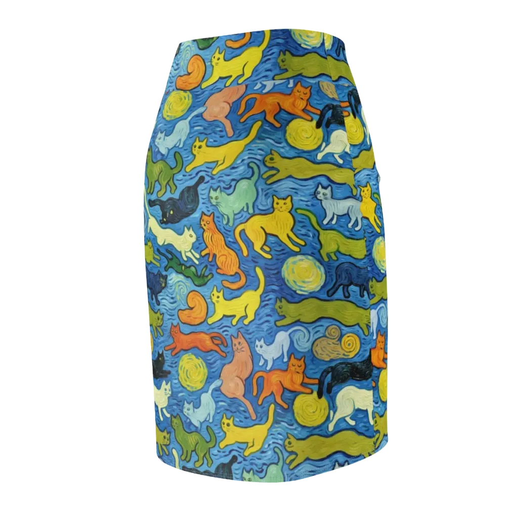 Whisker Waves on Pencil Skirt — Back Side