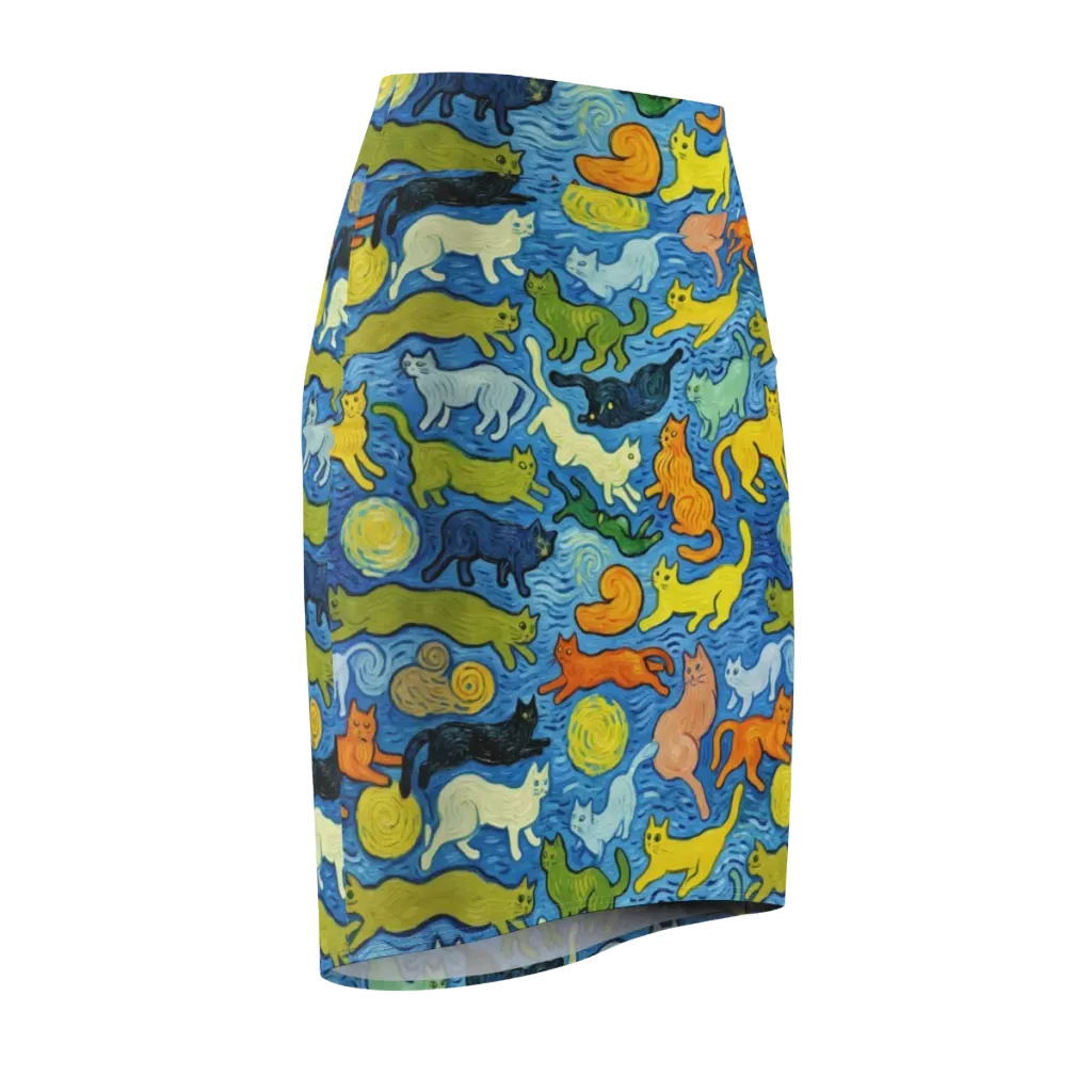Whisker Waves on Pencil Skirt — Front Side