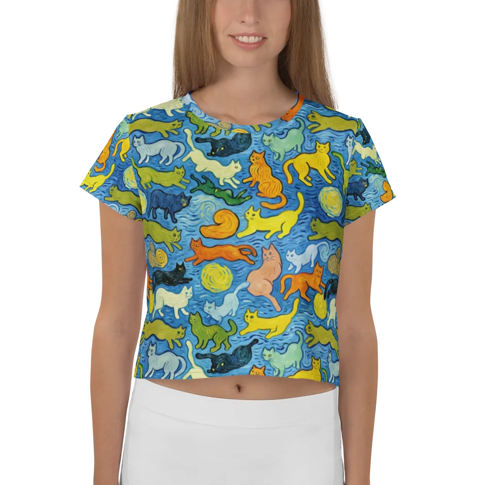 Whisker Waves on Crop Tee — Front