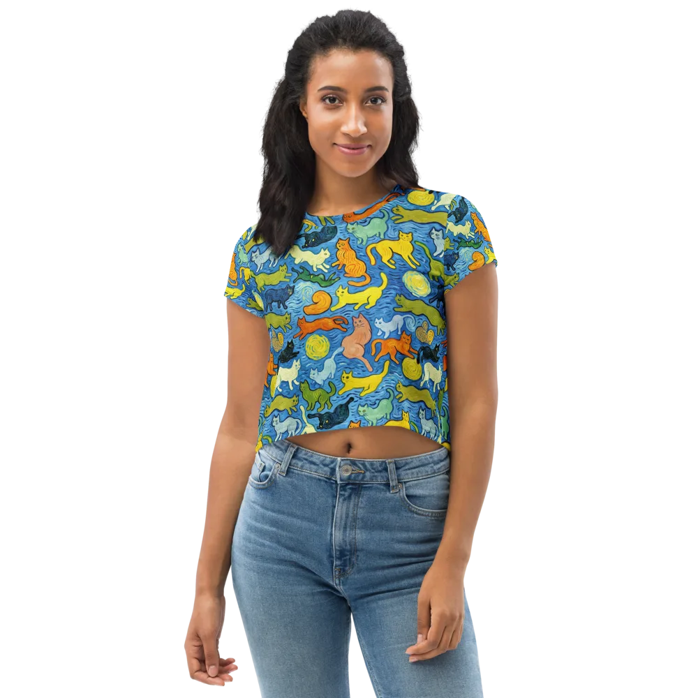 Whisker Waves on Crop Tee — Front