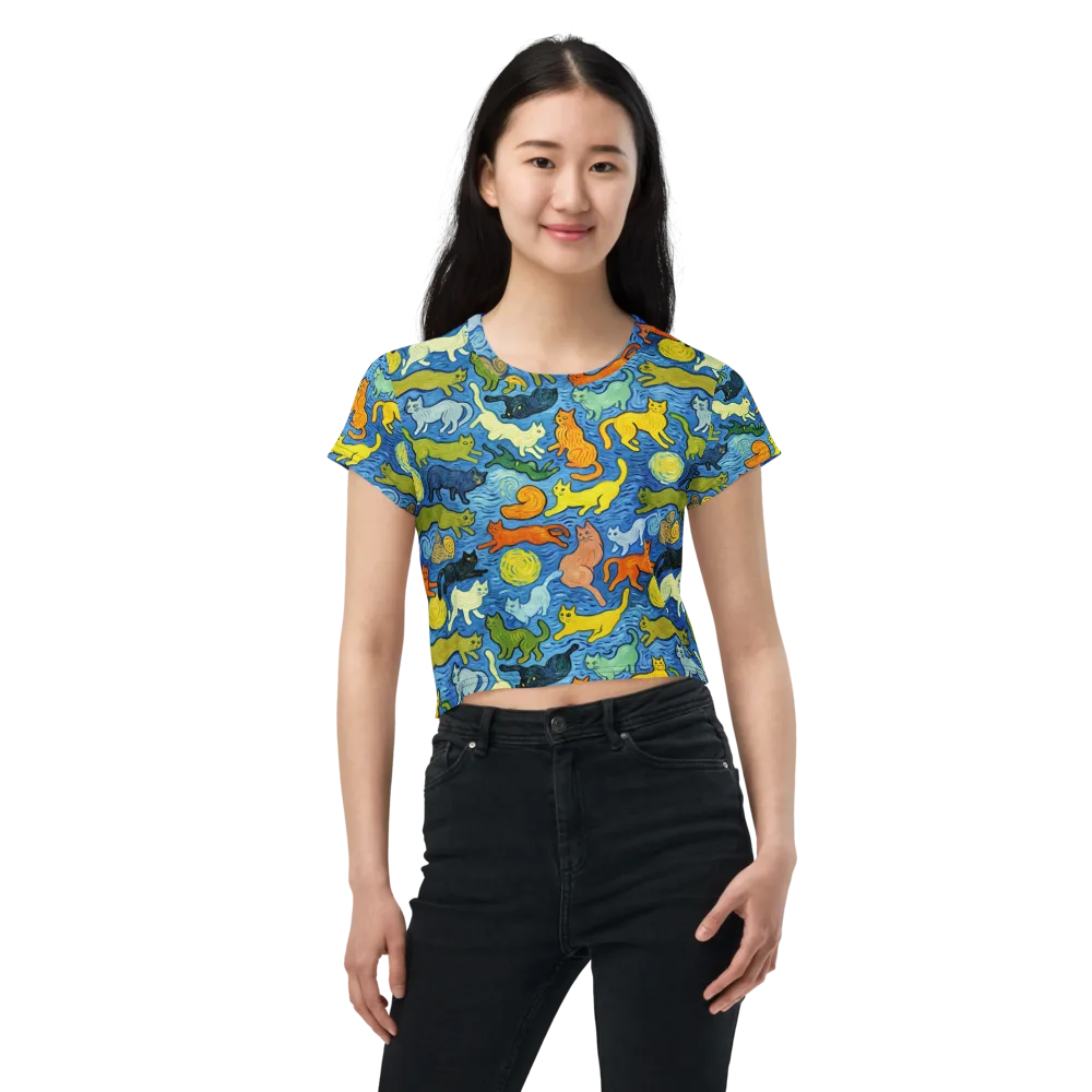 Whisker Waves on Crop Tee — Front
