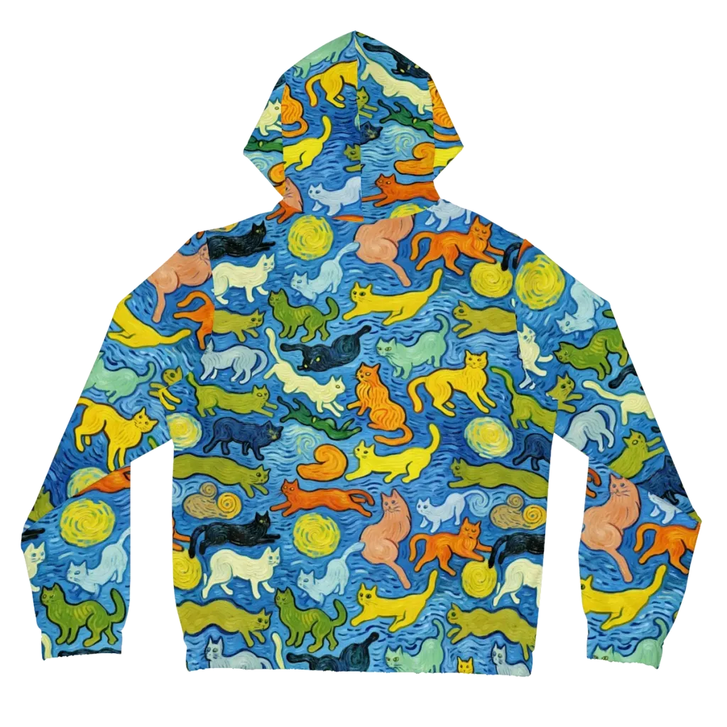 Whisker Waves on Women's Full-Zip Hoodie — Back