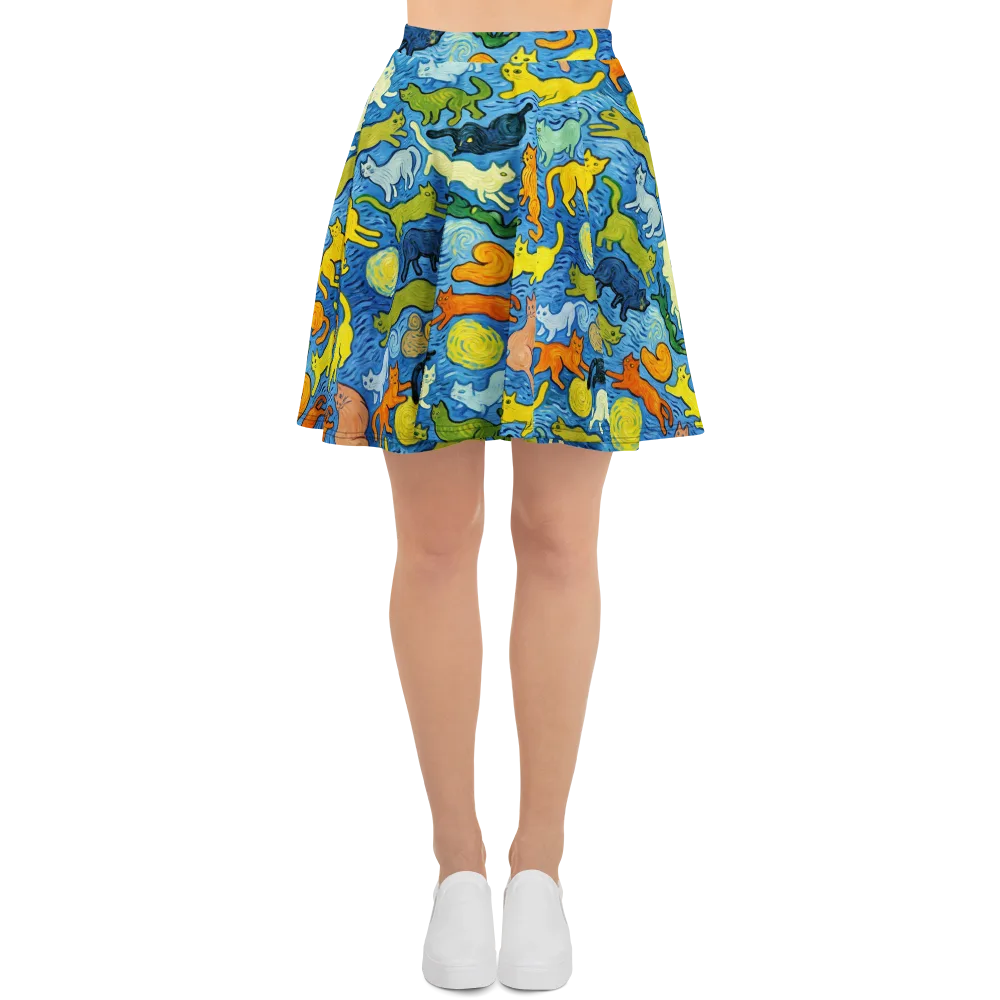 Whisker Waves on Skater Skirt — Front