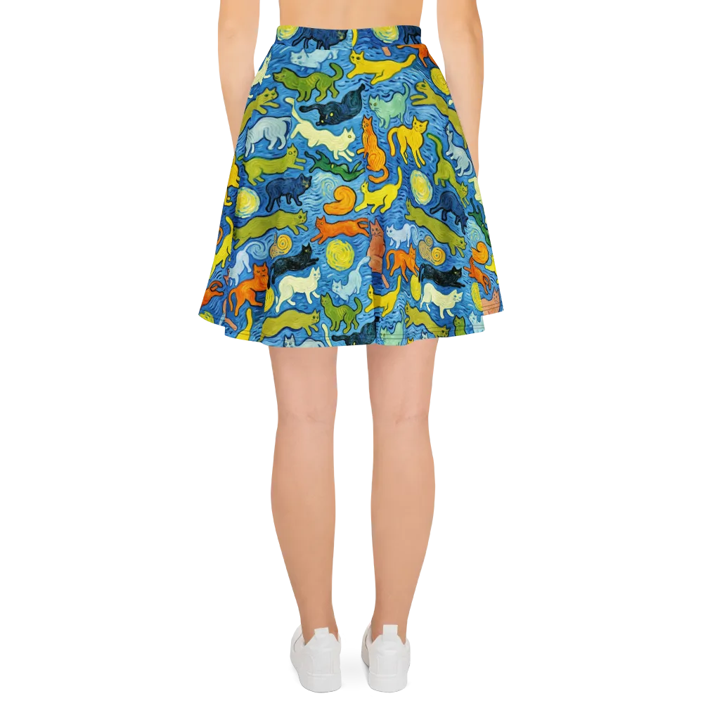 Whisker Waves on Skater Skirt — Back