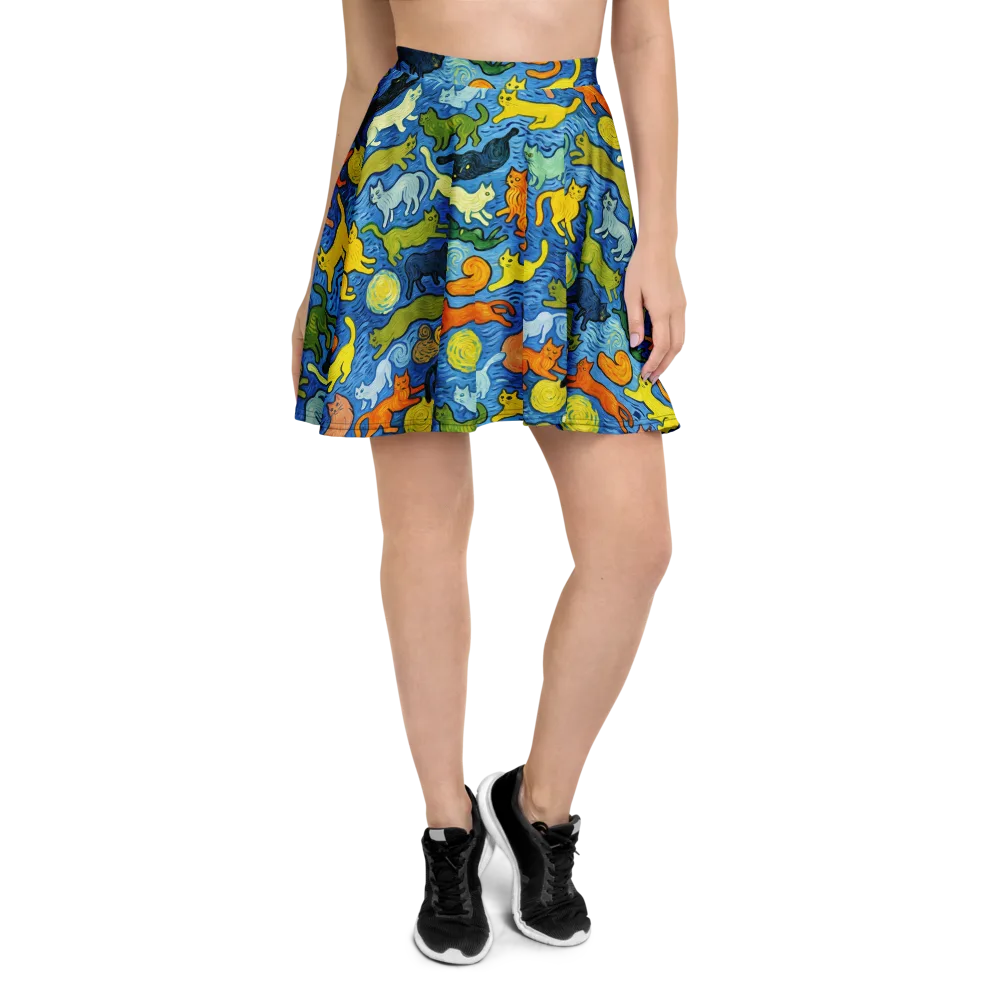 Whisker Waves on Skater Skirt — Front