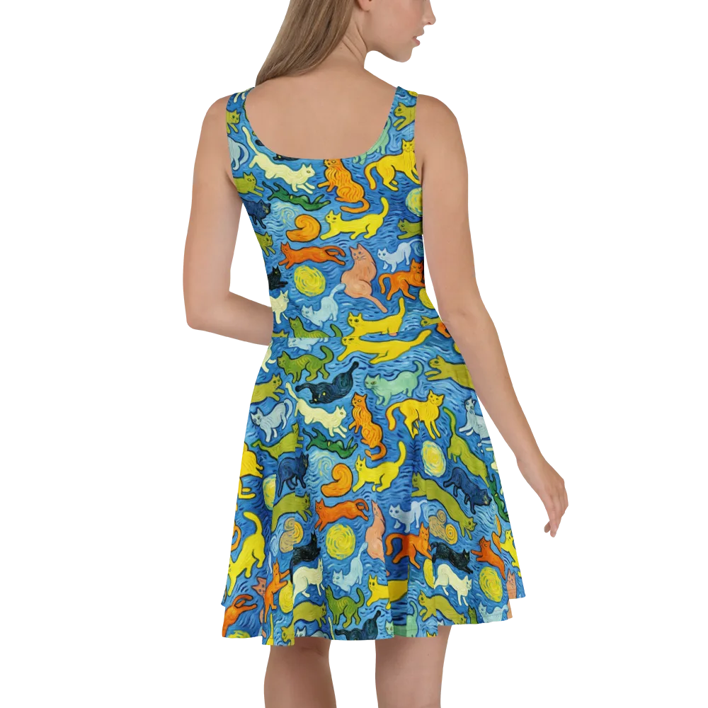 Whisker Waves on Skater Dress — Back