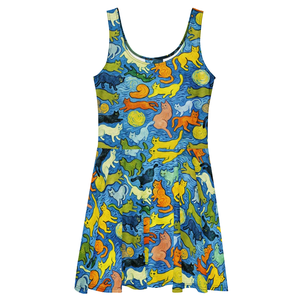 Whisker Waves on Skater Dress — Front