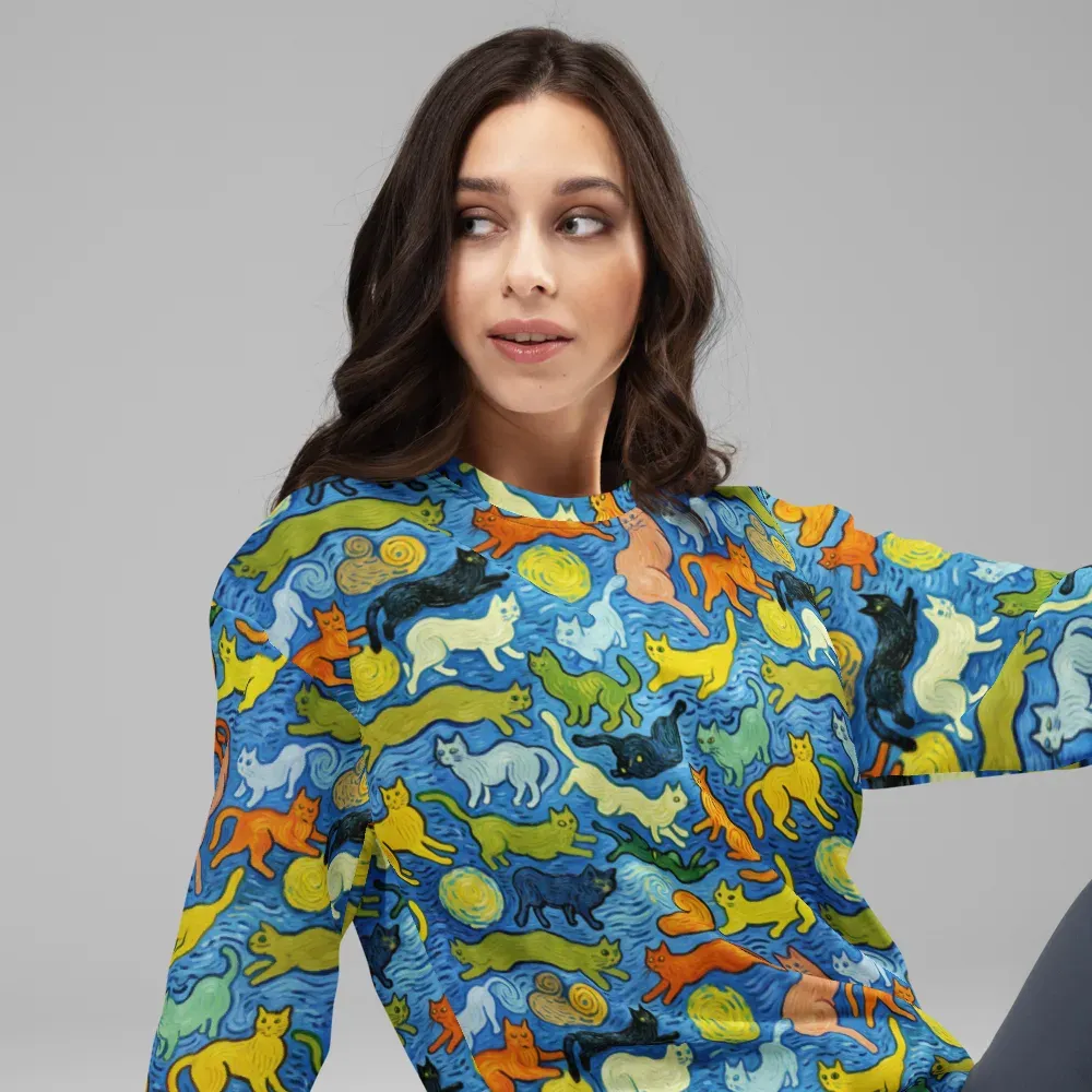 Whisker Waves on Sweatshirt — Right Front