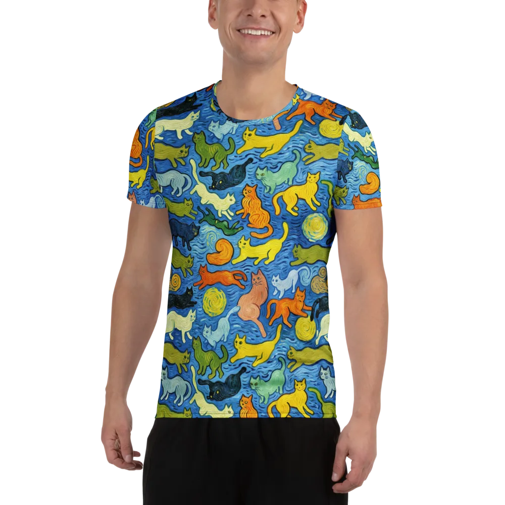 Whisker Waves on Men's Athletic T-Shirt — Front