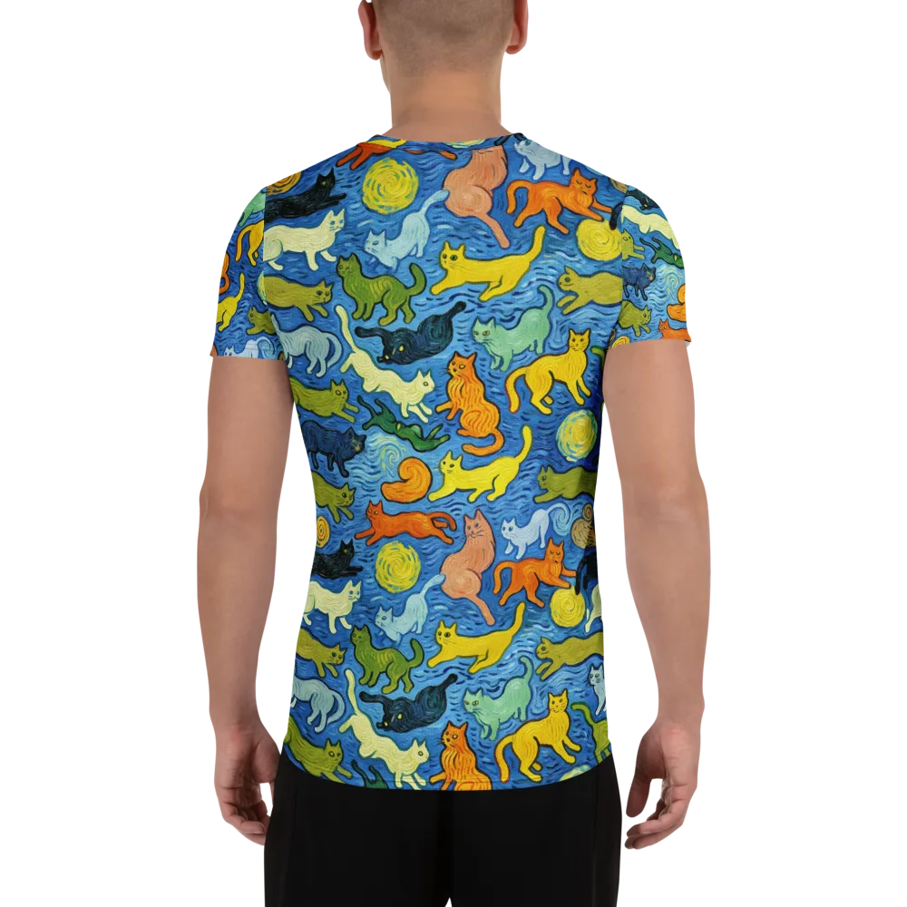 Whisker Waves on Men's Athletic T-Shirt — Back