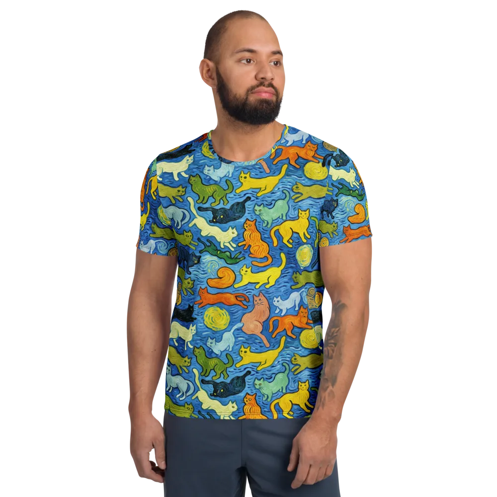 Whisker Waves on Men's Athletic T-Shirt — Front