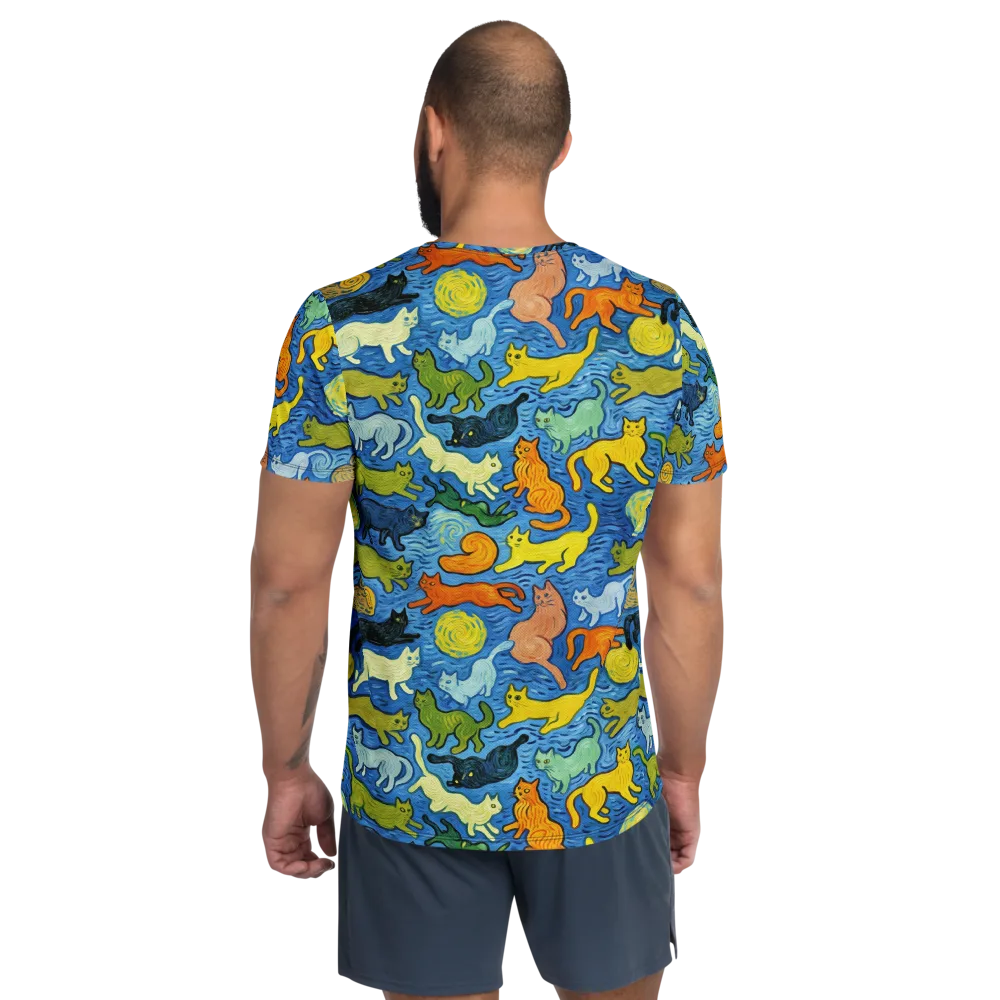 Whisker Waves on Men's Athletic T-Shirt — Back