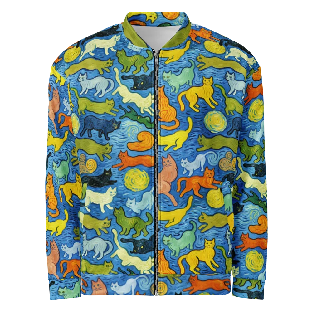 Whisker Waves on Bomber Jacket — Front