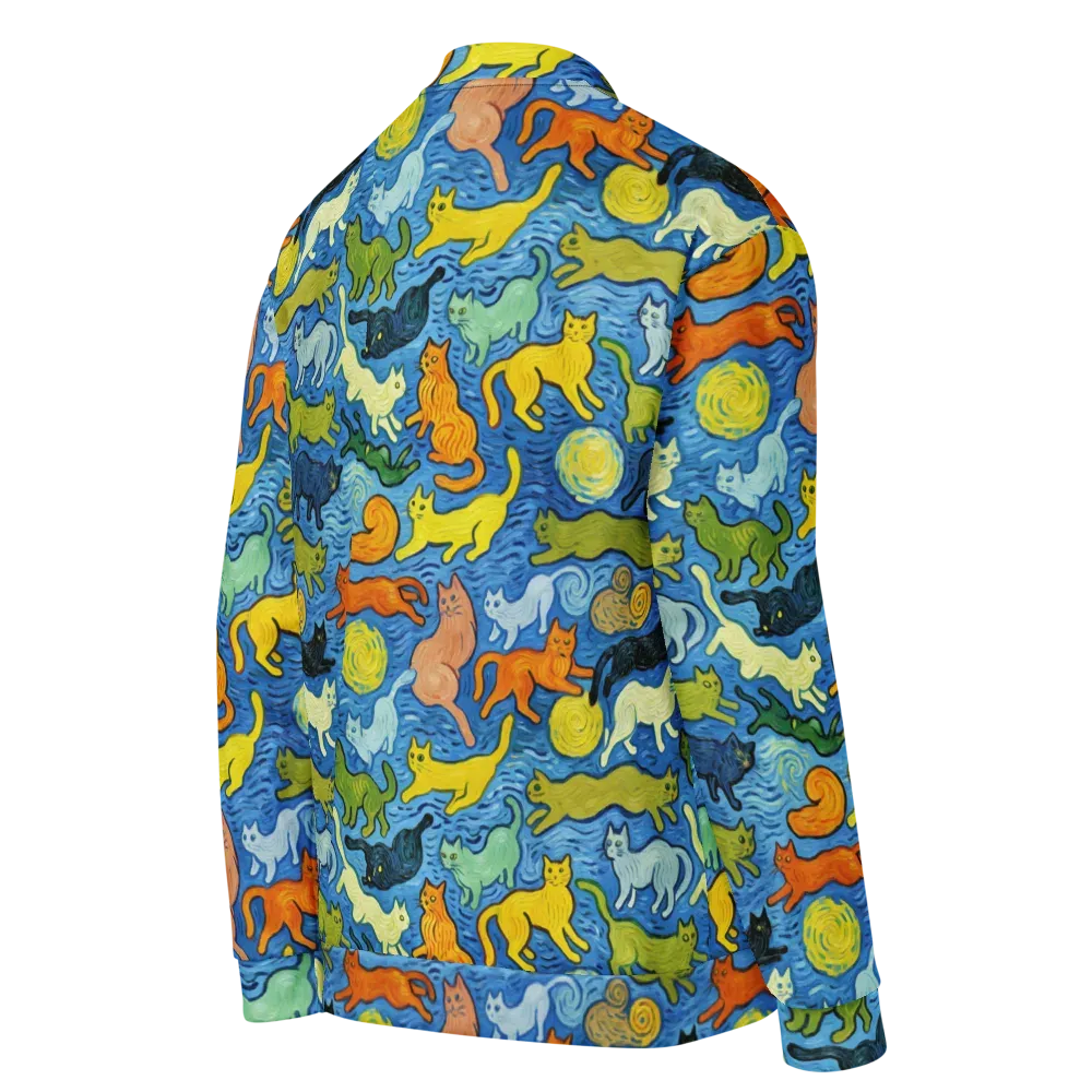 Whisker Waves on Bomber Jacket — Right Back