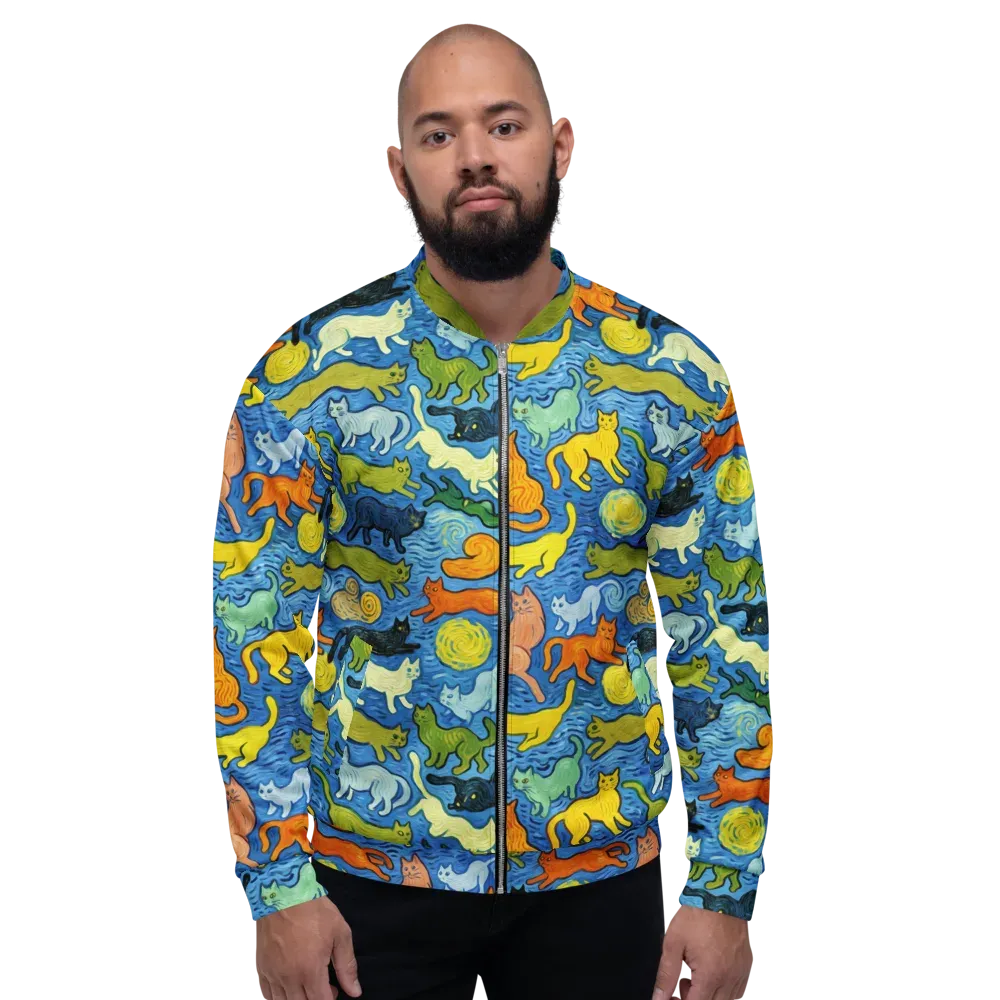 Whisker Waves on Bomber Jacket — Front
