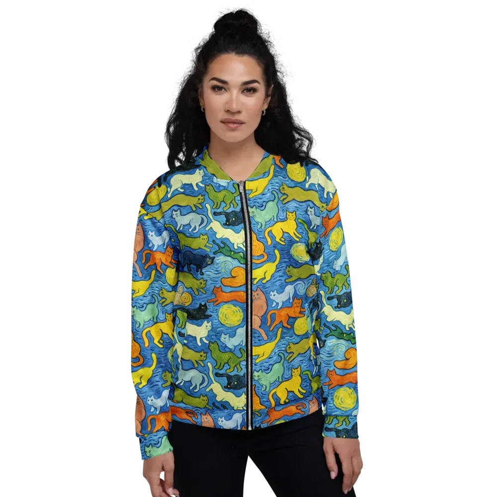 Whisker Waves on Bomber Jacket — Front