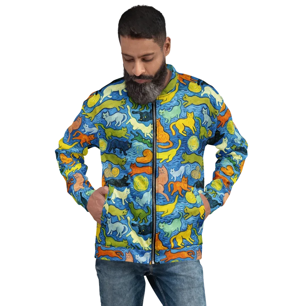 Whisker Waves on Bomber Jacket — Front