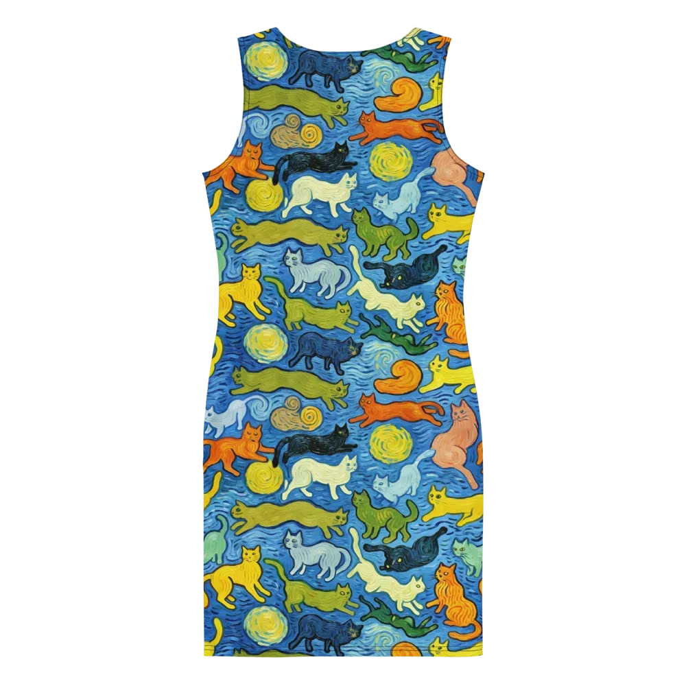Whisker Waves on Bodycon Dress — Back