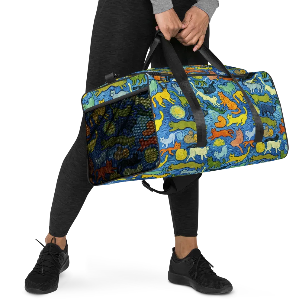 Whisker Waves on Duffle Bag — Right Front