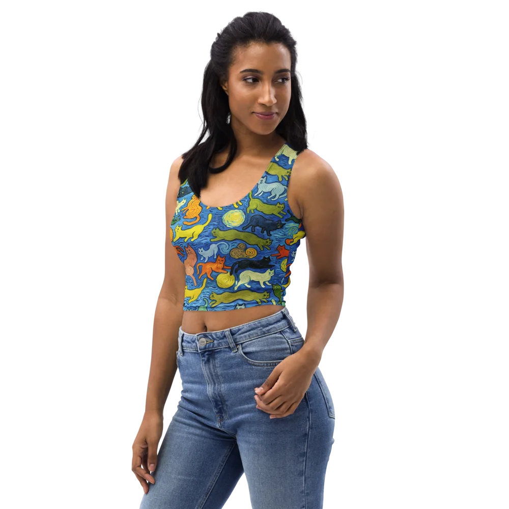 Whisker Waves on Crop Top — Left Front