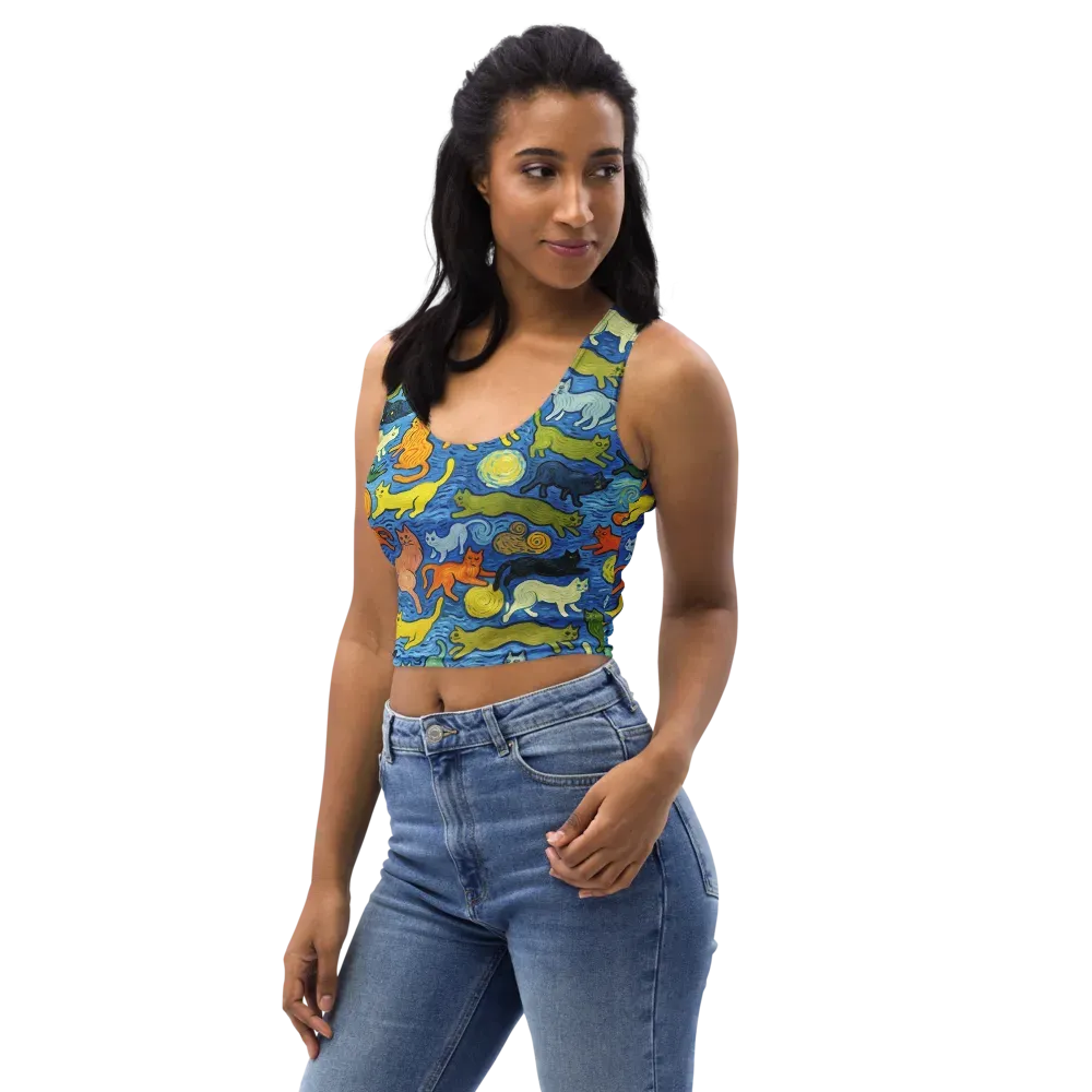 Whisker Waves on Crop Top — Left Front