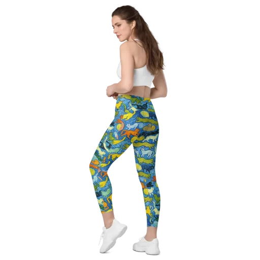 Whisker Waves on a Leggings with Pockets