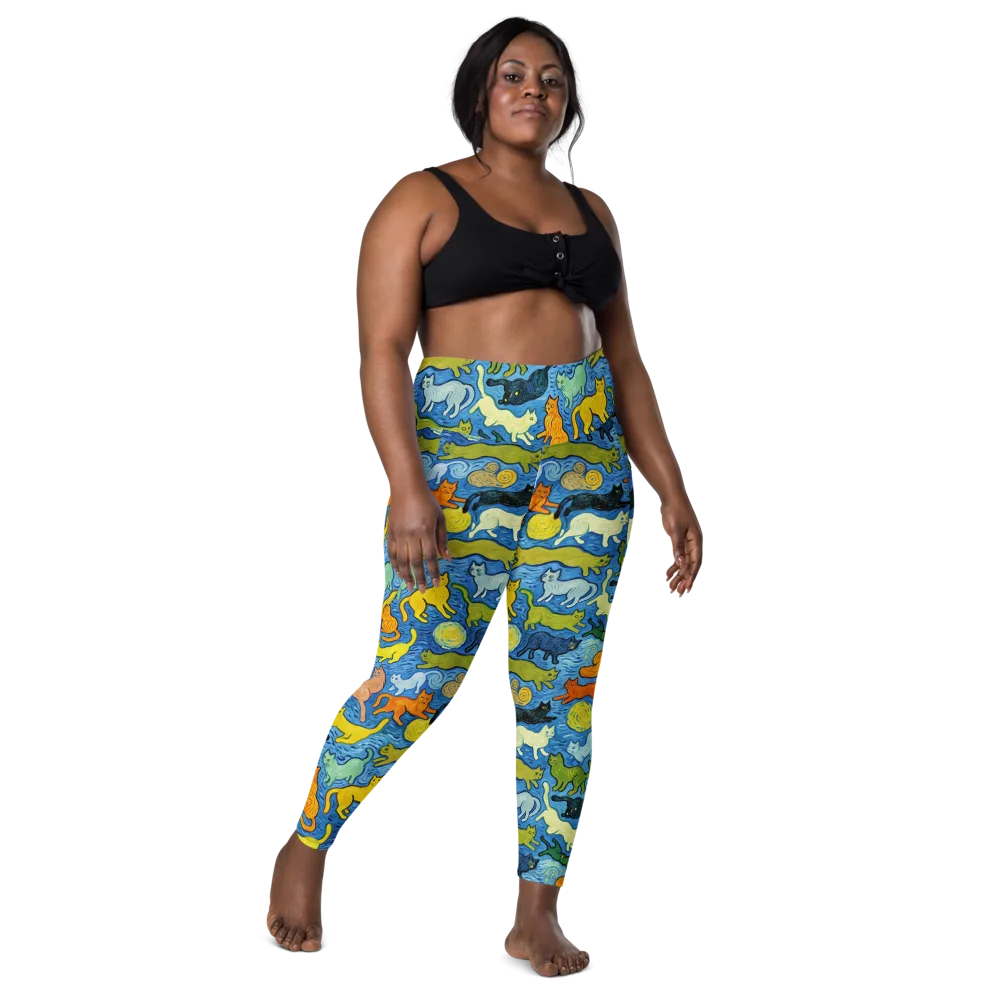 Whisker Waves on Leggings with Pockets — Front