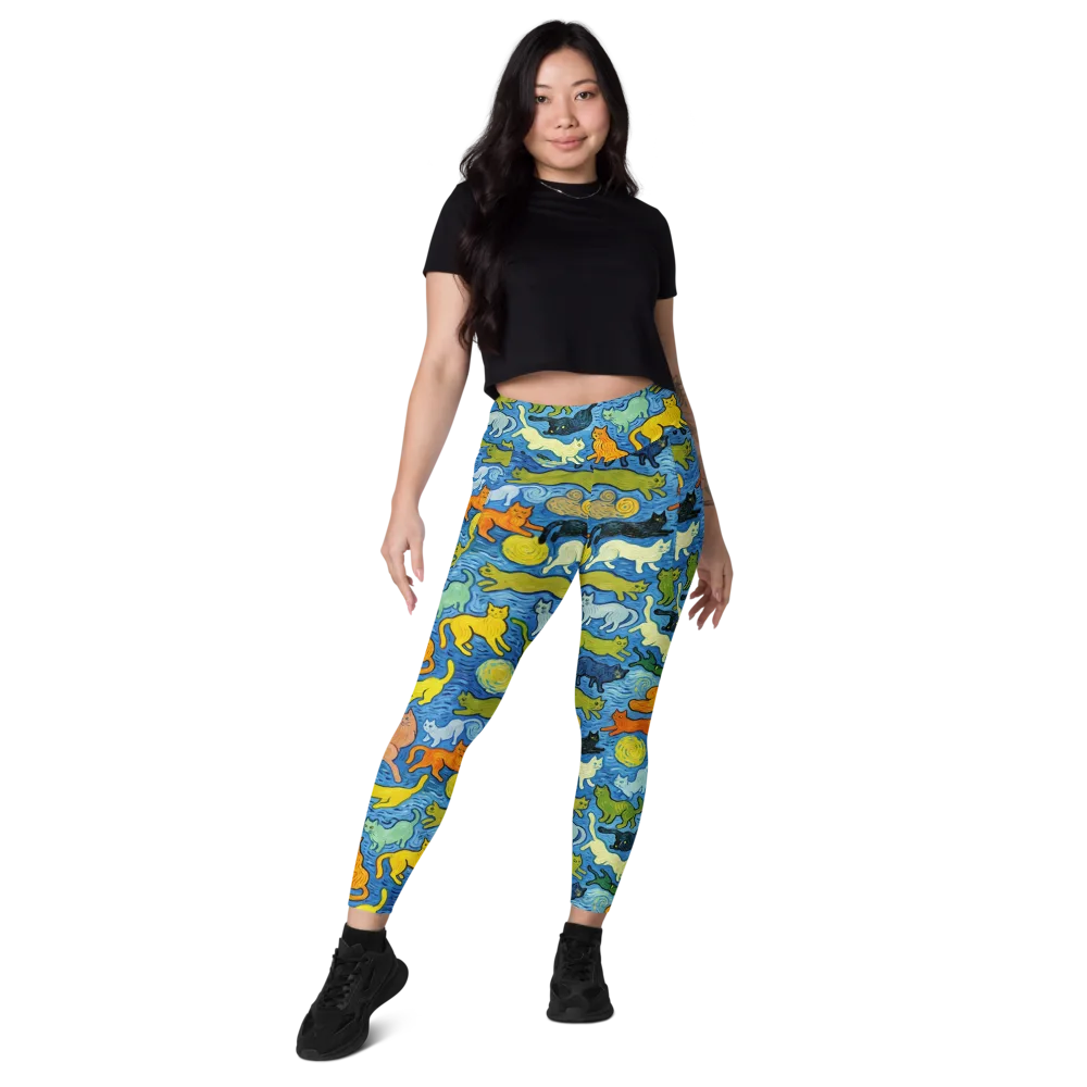 Whisker Waves on Leggings with Pockets — Front